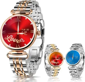 Android Phones iPhone Compatible Christmas Birthday Gifts for Women Smart Watches for Women (Answer/Make Calls), 1.28�� Fitness Tracker Watch reciprocal submit with Heart Rate/Blood Pressure/Sleep Monitor, 