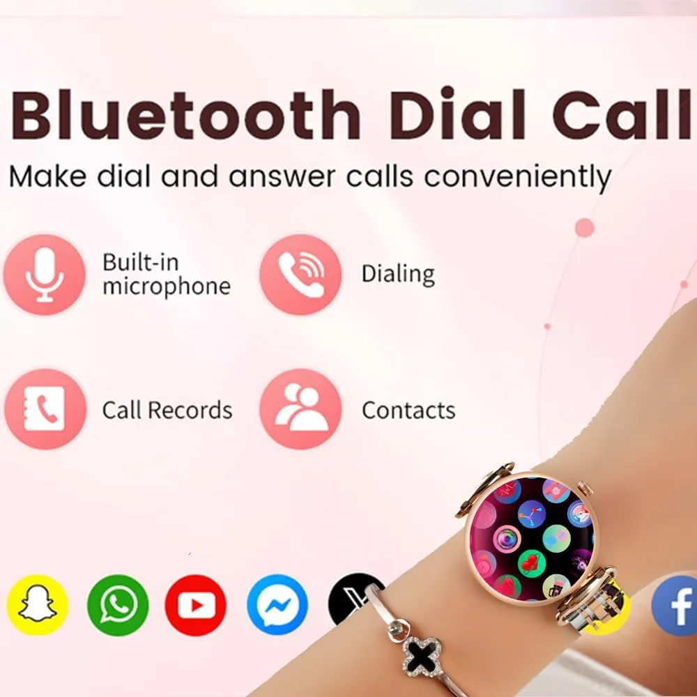 Android Phones iPhone Compatible Christmas Birthday Gifts for Women Smart Watches for Women (Answer/Make Calls), 1.28�� Fitness Tracker Watch reciprocal submit with Heart Rate/Blood Pressure/Sleep Monitor, 