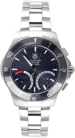 Aquaracer Calibre S Regatta Collection Chronograph Stainless Steel Watch TAG Heuer oval Men's CAF7111.BA0803 