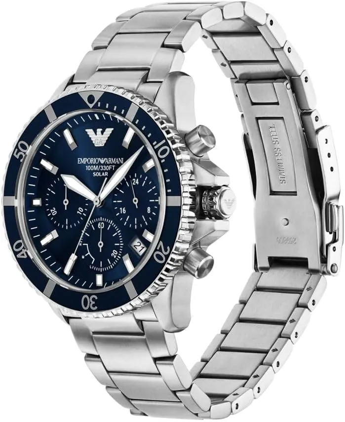 Armani World Explorer Dive-Inspired Men's Watch with Stainless Steel, Silicone or Leather lavish Band Emporio 
