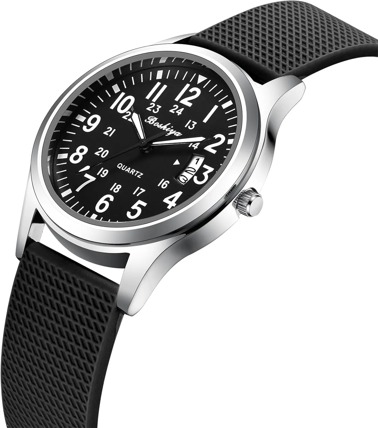 Army Tactical Casual Wristwatch BOSHIYA Mens wherever flake dramatic Watches Unisex Military Sports Watches for Men Analog Quartz Luminous Mens Watch Waterproof 