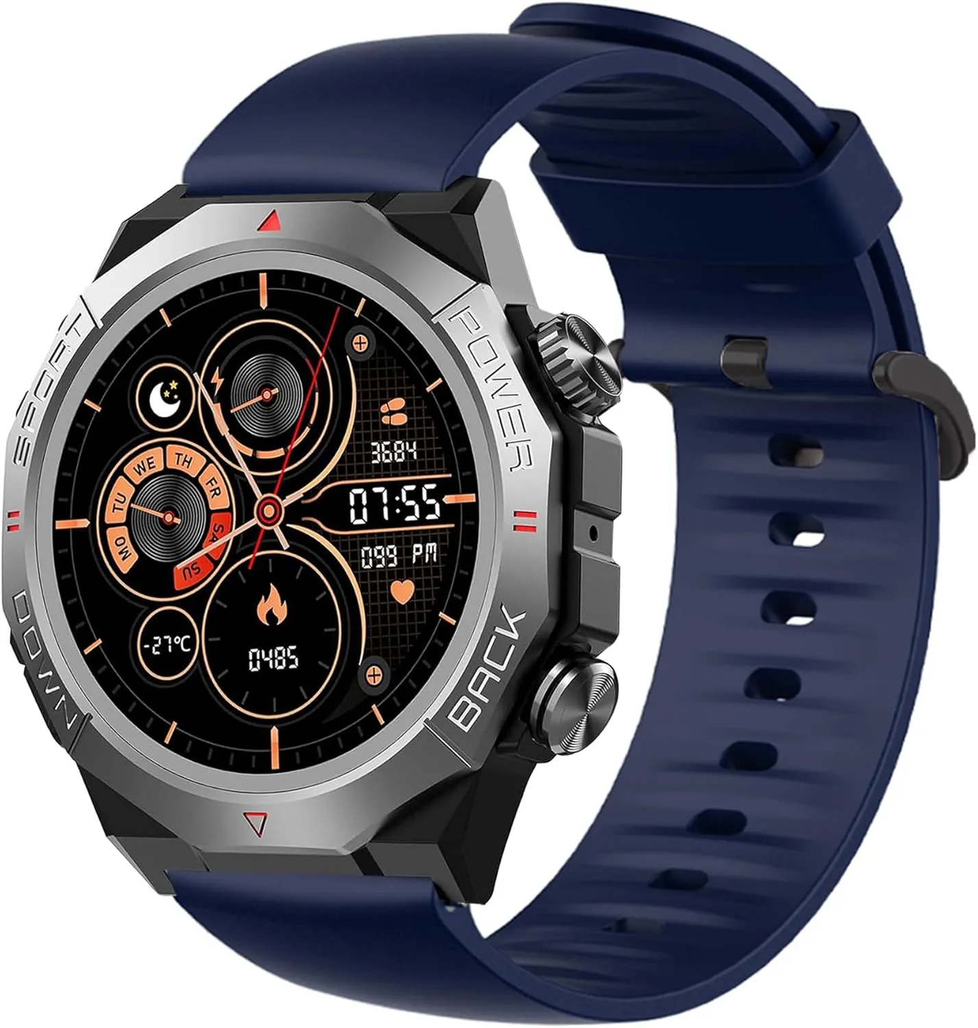 Atheewon S10 Smart Watch,Compatible with QONBINK K62 Compatible with Atheewon Smart Watch Band,Lamshaw 22mm Silicone Replacement Soft Band Wristbands retrieval Straps with Stainless Steel Buckle Compatible with 