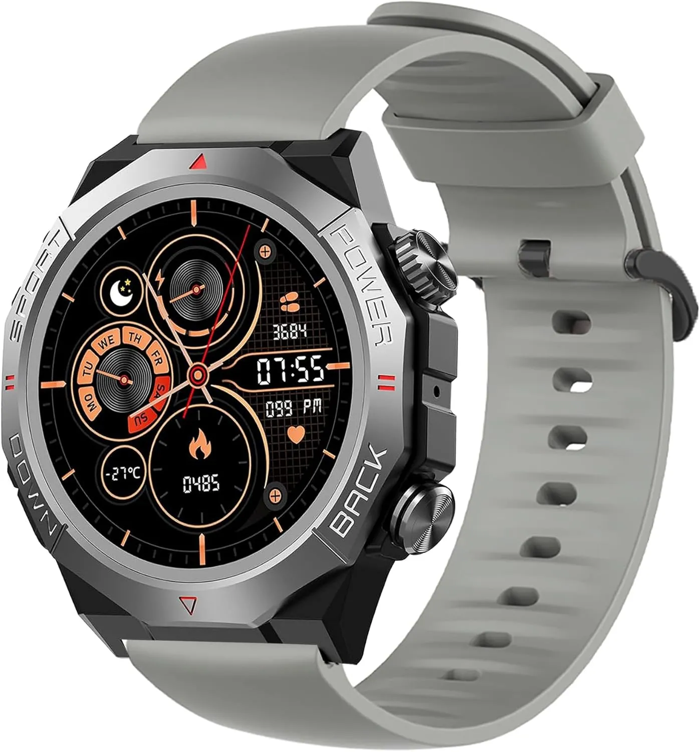 Atheewon S10 Smart Watch,Compatible with QONBINK K62 Compatible with Atheewon Smart Watch Band,Lamshaw 22mm Silicone Replacement Soft Band Wristbands retrieval Straps with Stainless Steel Buckle Compatible with 
