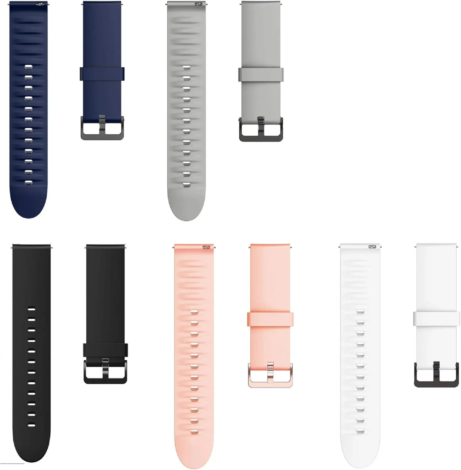 Atheewon S10 Smart Watch,Compatible with QONBINK K62 Compatible with Atheewon Smart Watch Band,Lamshaw 22mm Silicone Replacement Soft Band Wristbands retrieval Straps with Stainless Steel Buckle Compatible with 