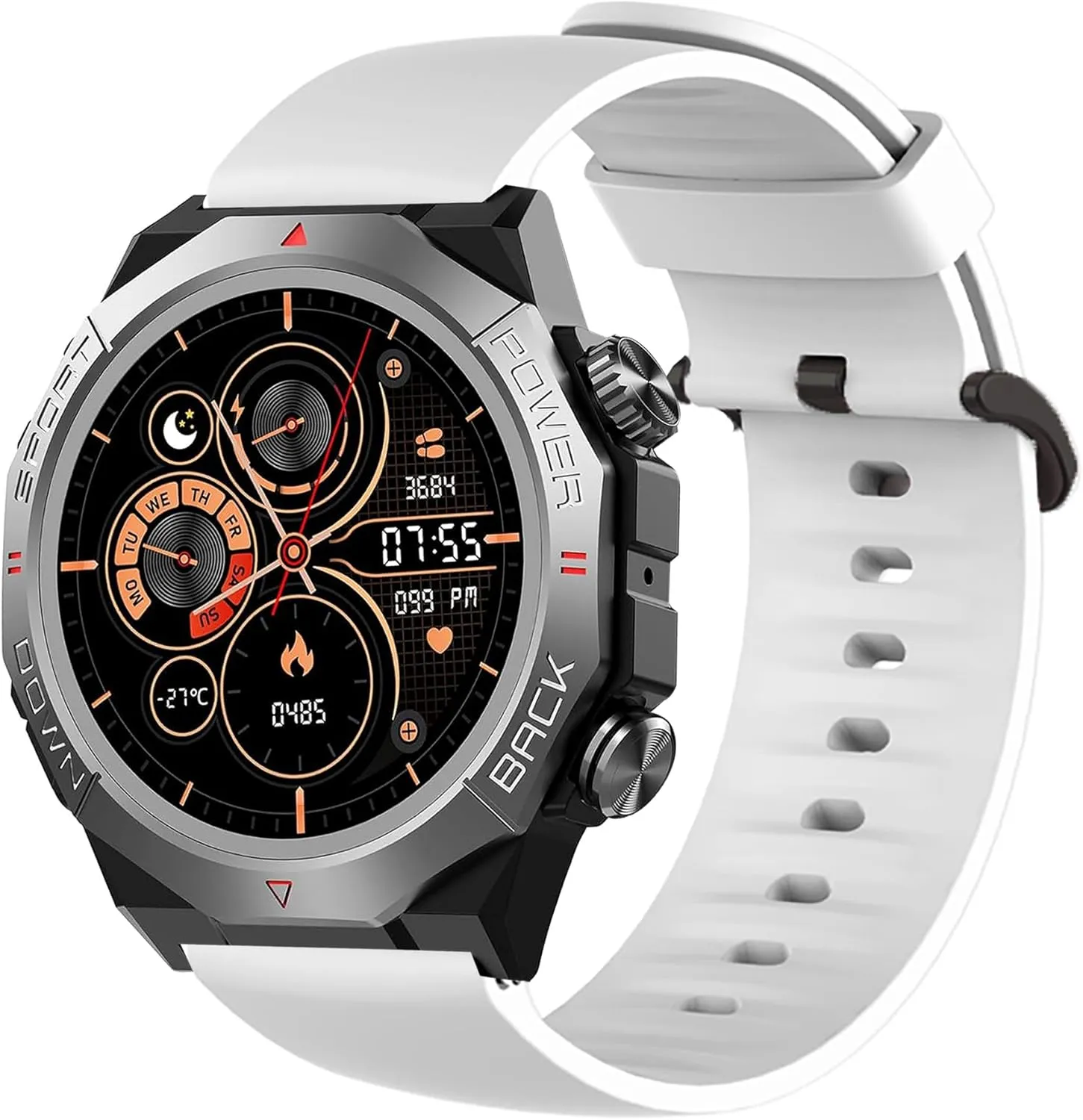 Atheewon S10 Smart Watch,Compatible with QONBINK K62 Compatible with Atheewon Smart Watch Band,Lamshaw 22mm Silicone Replacement Soft Band Wristbands retrieval Straps with Stainless Steel Buckle Compatible with 