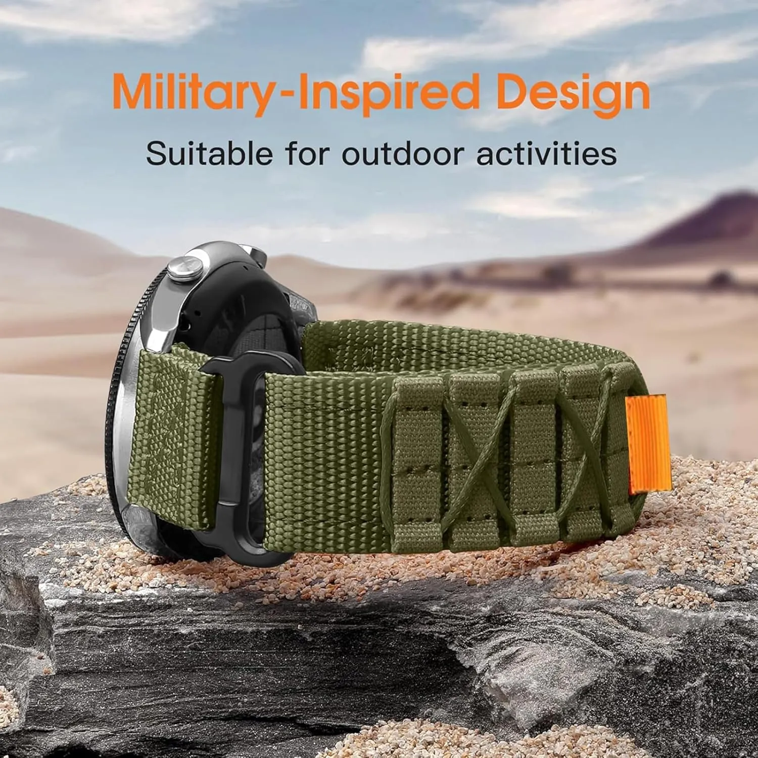 Atheewon Smart Watch Band,Lamshaw 22mm Rugged Nylon Sports Strap Compatible with foot crude Atheewon S10 Smart Watch,Compatible with QONBINK K62 Smart Watch Compatible with 