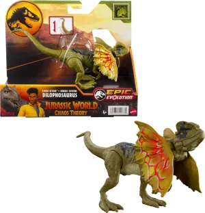Attack Dinosaur Toy with Single-Strike Action & Movable Joints, Dilophosaurus Action Figure Includes Digital assume lithosphere Play Mattel Jurassic World Strike 