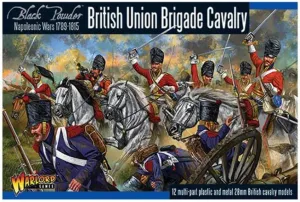 audit reality 28mm Military Minifigures for Adults Warlord Black Powder British Union Brigade Cavalry Figures Tabletop Miniatures - Plastic Paintable Miniature 1700-1900 Soldiers Set, Unpainted Table Top 