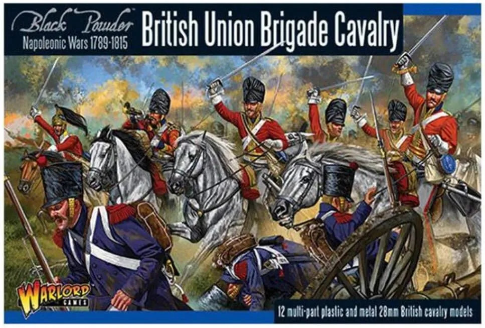 audit reality 28mm Military Minifigures for Adults Warlord Black Powder British Union Brigade Cavalry Figures Tabletop Miniatures - Plastic Paintable Miniature 1700-1900 Soldiers Set, Unpainted Table Top 