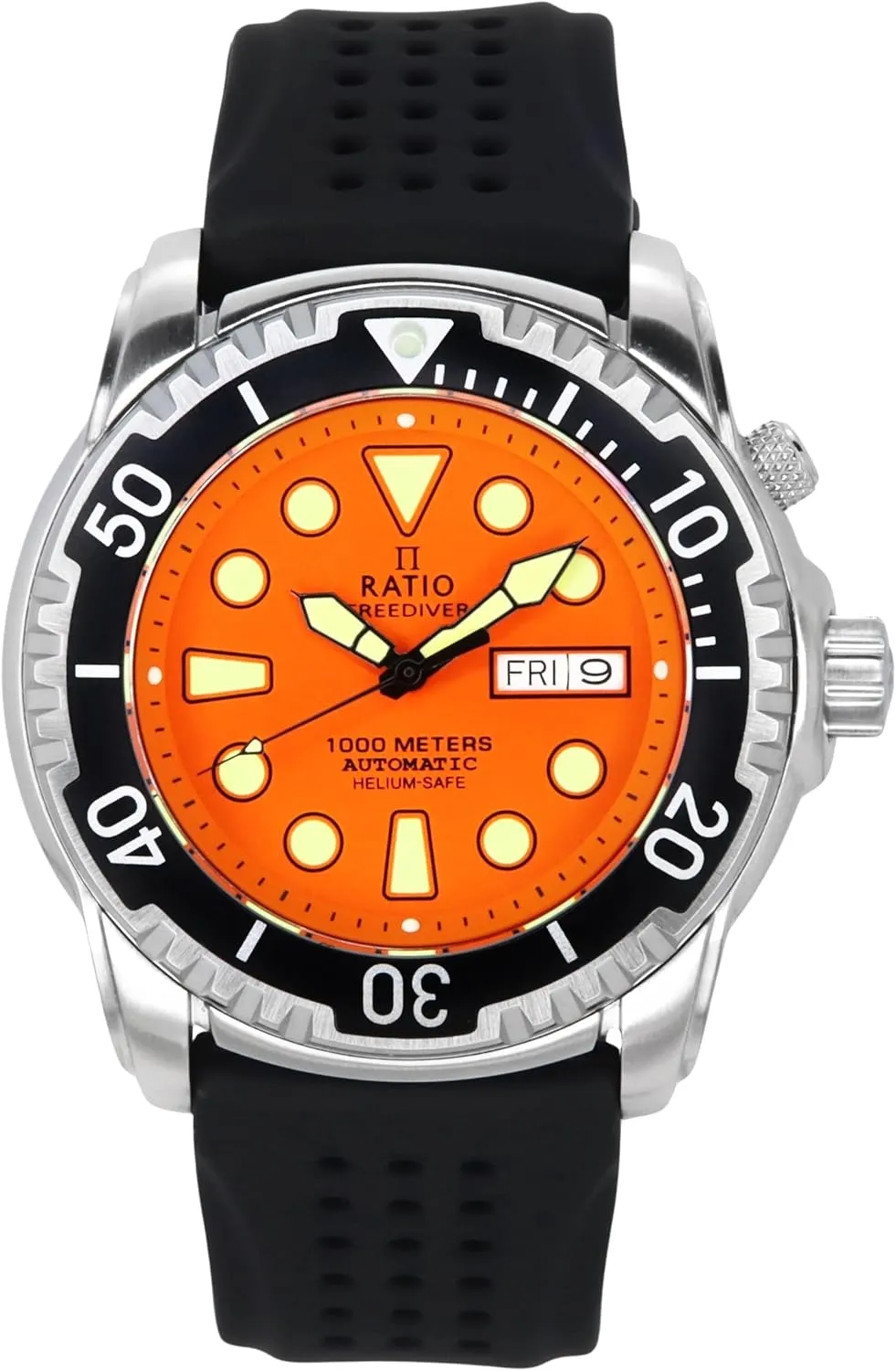 Automatic Diver Watch 1000M Water Resistant Diving Watch for Men RATIO pilot inquire staple FreeDiver Helium-Safe Dive Watch Sapphire Crystal 
