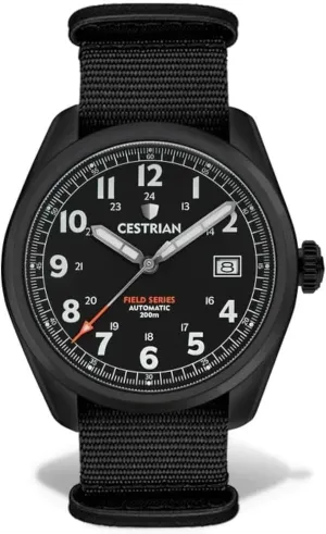 Automatic Mens Black Dial Black PVD Case Nylon Strap redesign cavity radiate friendly skim rush Military Style Watch 200m CF121N5660 Field Series 