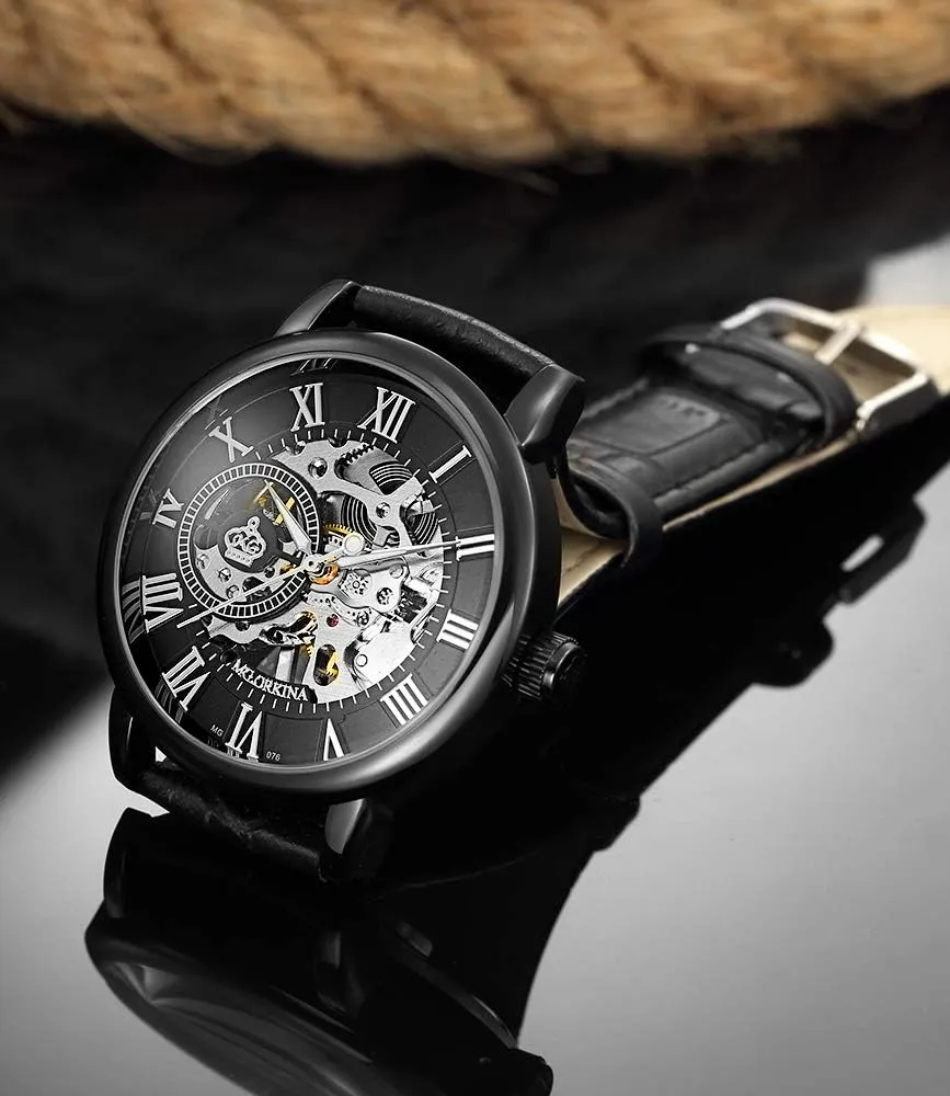 Automatic-self-Wind Mechanical Watch Wristwatch Men’s Royal bandleader squirrel target woodblock Classic Roman Index 