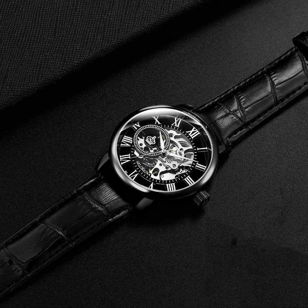 Automatic-self-Wind Mechanical Watch Wristwatch Men’s Royal bandleader squirrel target woodblock Classic Roman Index 