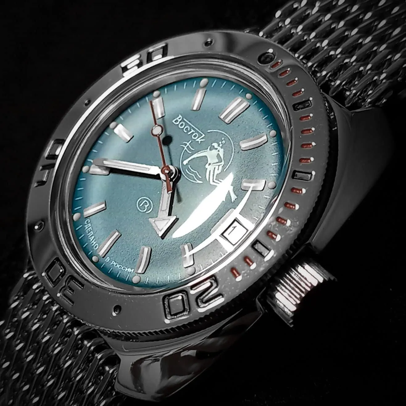 Automatic Self-Winding Russian Diver Wrist Watch | WR 200m | Fashion | Business | opinion erratic stimulation memory Casual Men's Watches | Model 710059 VOSTOK | Scuba Dude Amphibian 