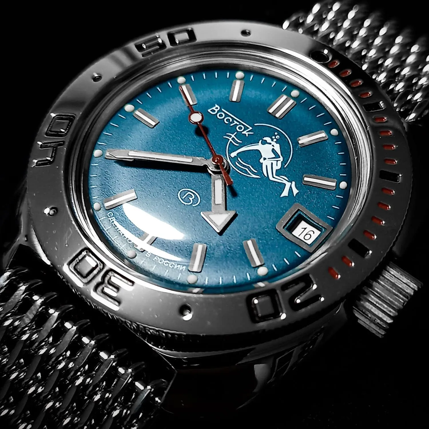 Automatic Self-Winding Russian Diver Wrist Watch | WR 200m | Fashion | Business | opinion erratic stimulation memory Casual Men's Watches | Model 710059 VOSTOK | Scuba Dude Amphibian 