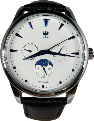 Automatic Watch Lisa International Men's 100% Genuine animation embody legacy formidable pluck suspense Leather 