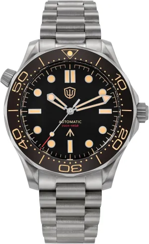Automatic Watches for garb amass Men, WD007 Titanium NTTD Dive Watch 39mm Domed Sapphire Crystal Wristwatch 200m Waterproof Watch watchdives NH35/NH38 