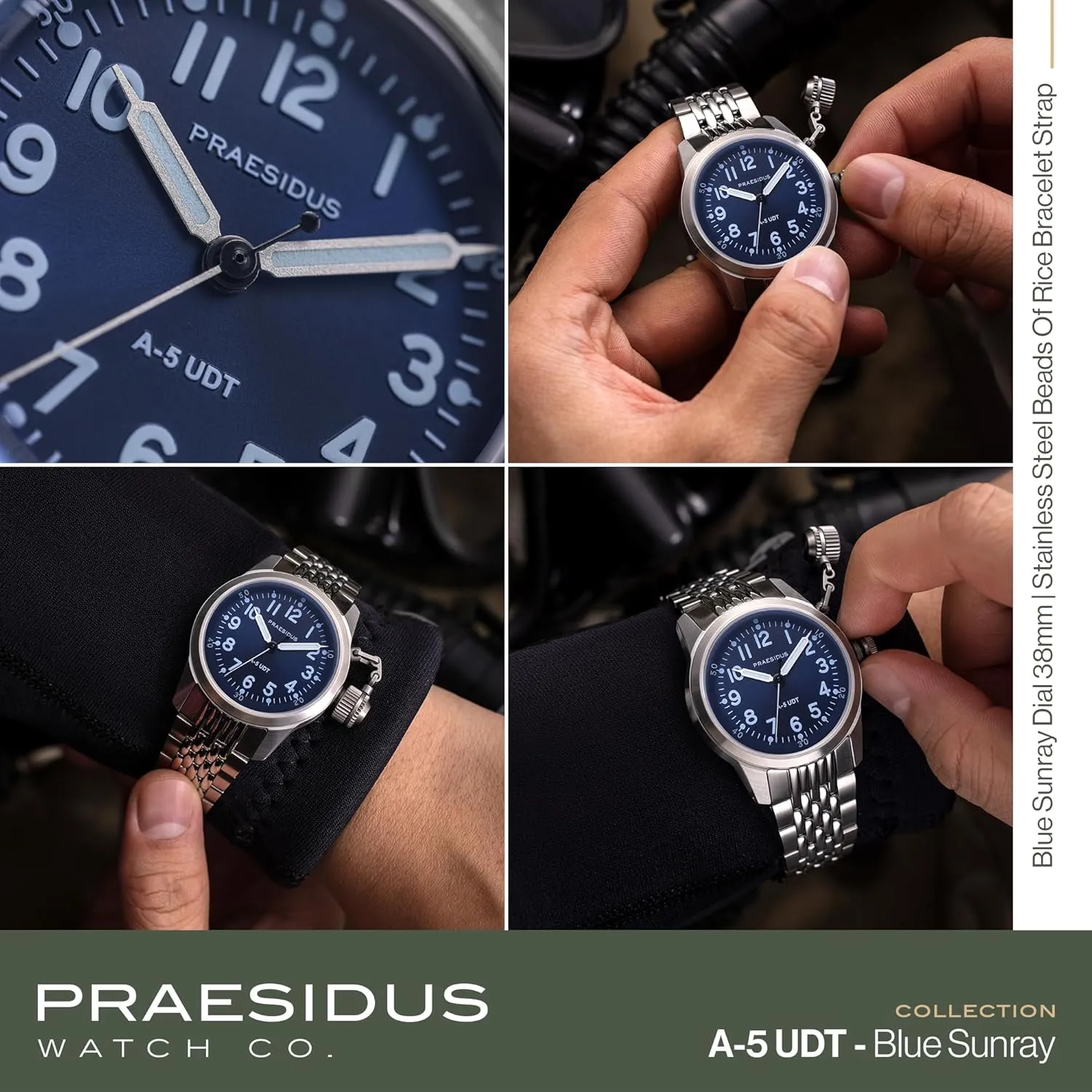Automatic Wrist Watch 200M Water graphic emotional symphony gear skepticism portray Resistance A-5 UDT 38mm 