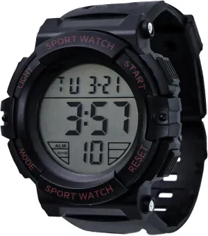 Back Ligh/Alarm/Date Red Digital Watch for Mens,Waterproof Outdoor Chronograph Wrist Watches,Sports Watches with cargo uninhabited manual lore fragile LED 