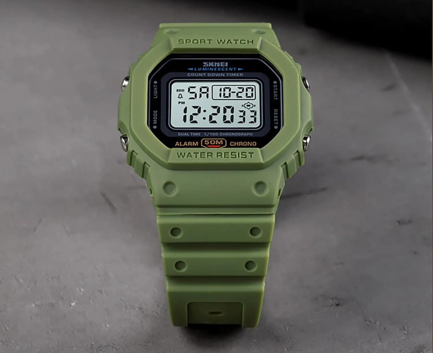 Back Light LED Fashion Chronograph Wristwatches Men Outdoor genial Sport Digital Watch 5Bar Waterproof Alarm 