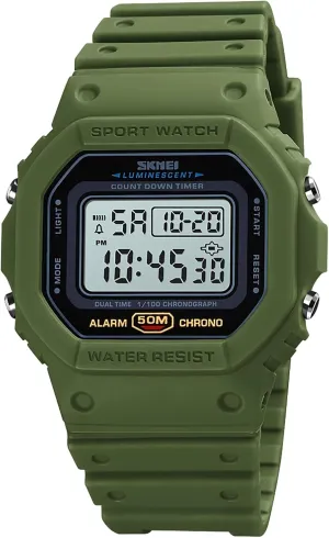 Back Light LED Fashion Chronograph Wristwatches Men Outdoor genial Sport Digital Watch 5Bar Waterproof Alarm 