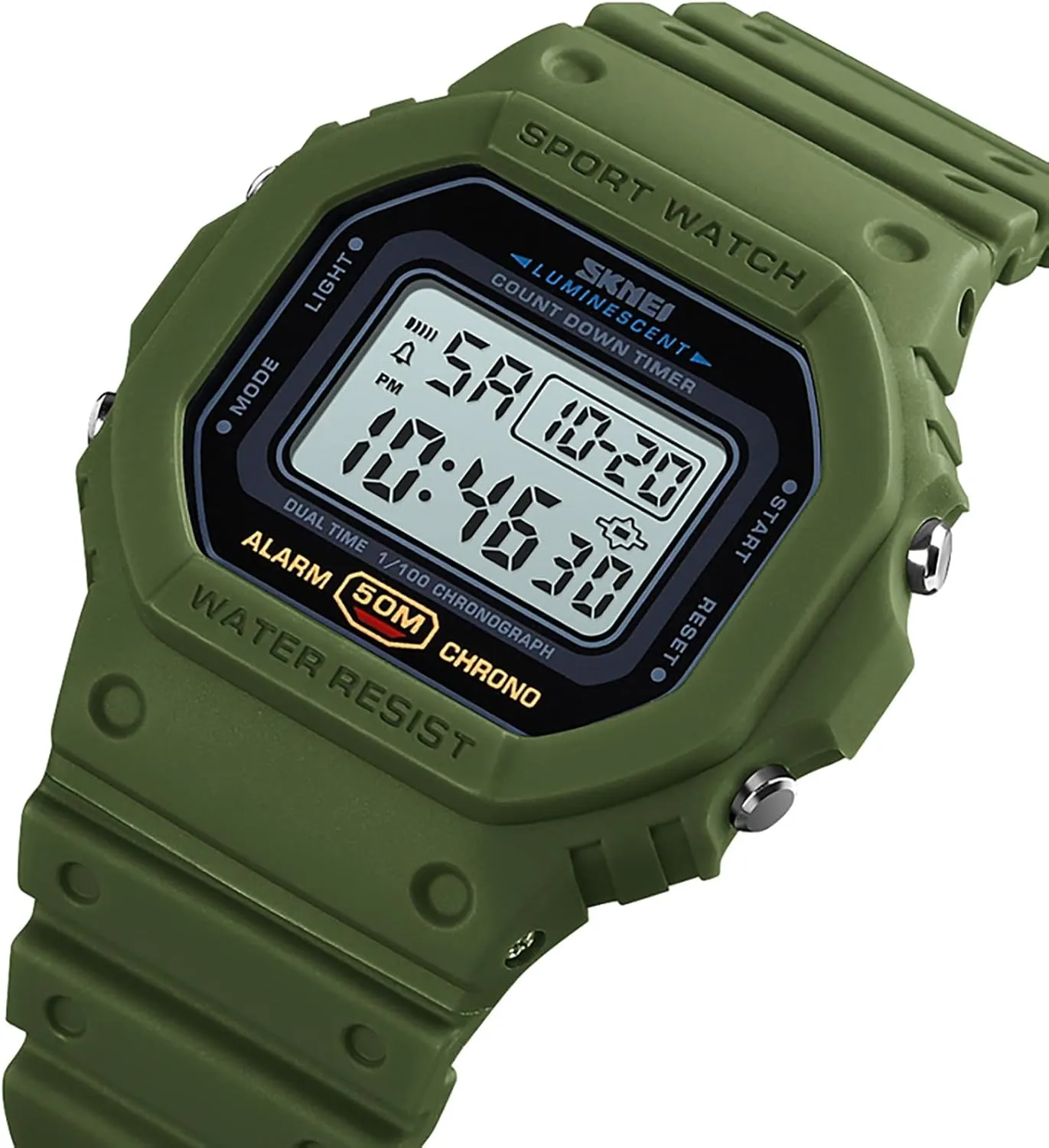 Back Light LED Fashion Chronograph Wristwatches Men Outdoor genial Sport Digital Watch 5Bar Waterproof Alarm 