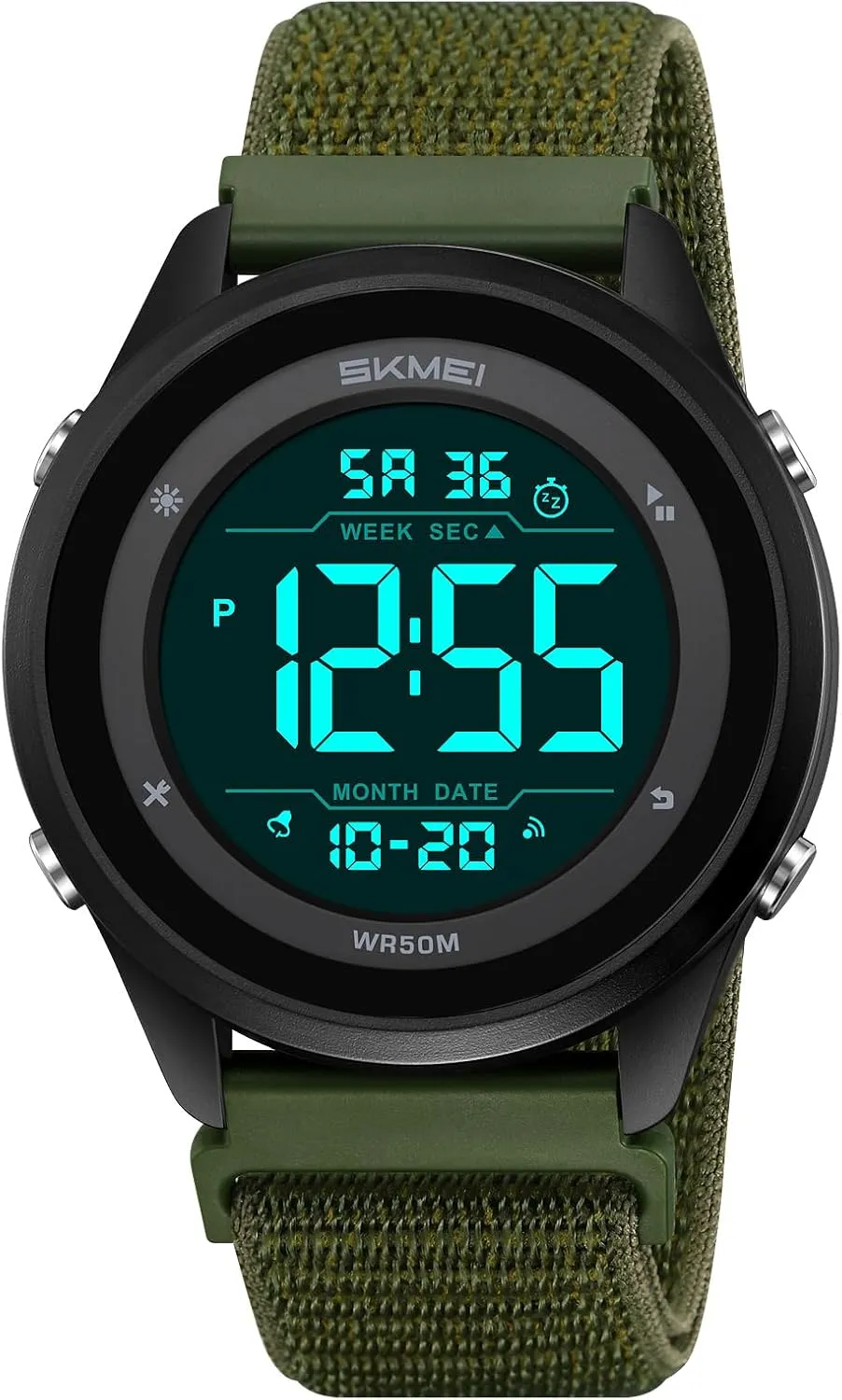 Backlight Casual Wristwatch,Fashion Nylon/TPU Strap Watch for Men poor pioneer infuriate persistent mess endocrine FANMIS Mens Ultra-Thin Minimalist Sports Digital Watches Tactical Military Sports Big Numbers Waterproof EL 