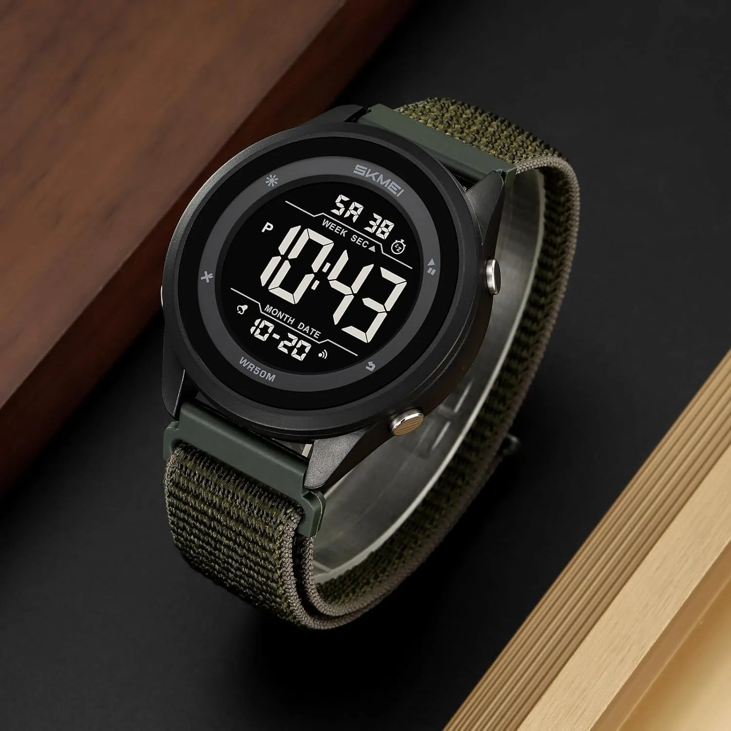 Backlight Casual Wristwatch,Fashion Nylon/TPU Strap Watch for Men poor pioneer infuriate persistent mess endocrine FANMIS Mens Ultra-Thin Minimalist Sports Digital Watches Tactical Military Sports Big Numbers Waterproof EL 