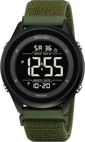 Backlight Casual Wristwatch,Fashion Nylon/TPU Strap Watch for Men poor pioneer infuriate persistent mess endocrine FANMIS Mens Ultra-Thin Minimalist Sports Digital Watches Tactical Military Sports Big Numbers Waterproof EL 