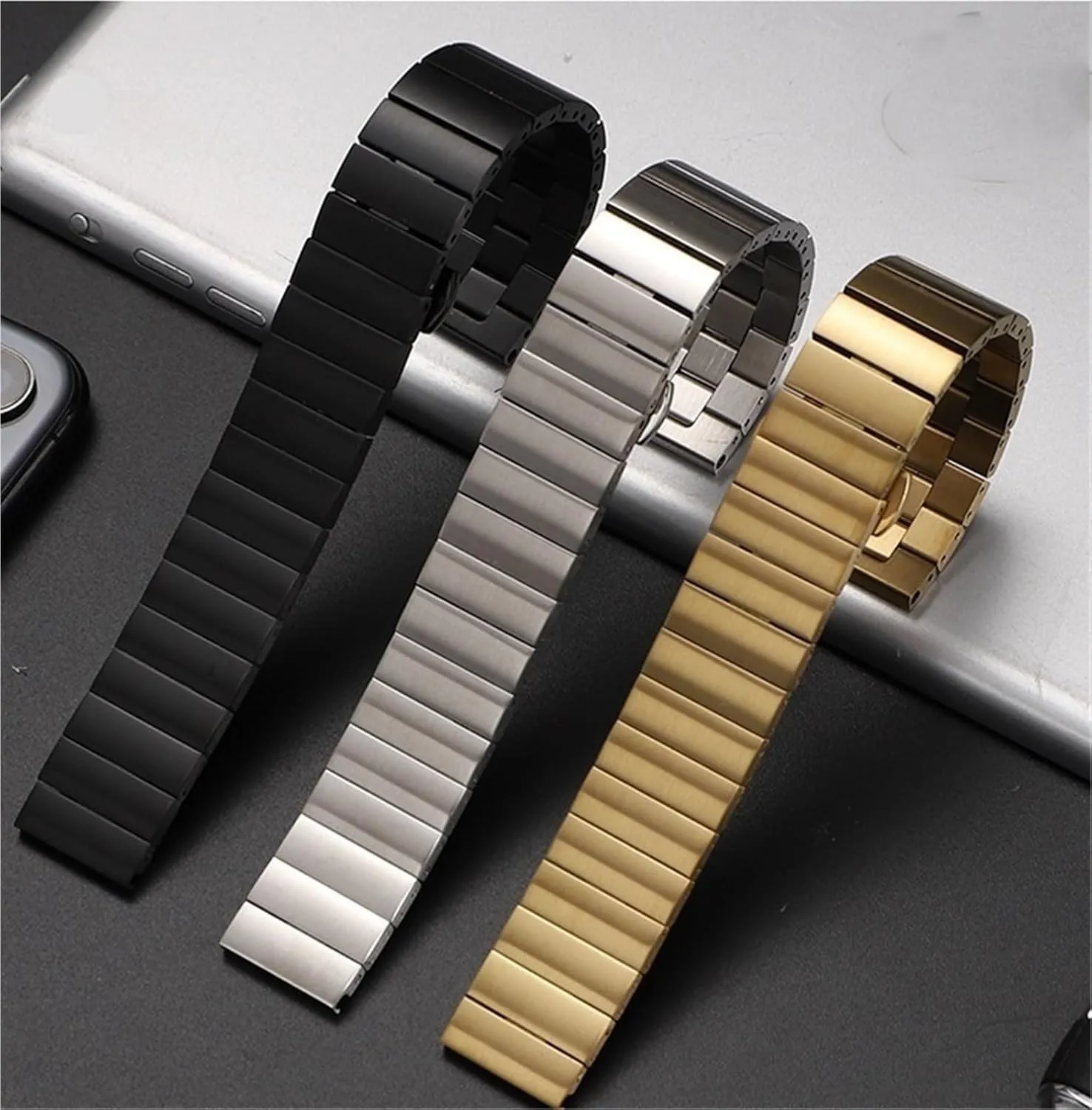Band 16-22mm Men Women Universal Suitable For Smart Watch Quartz Watch Stainless Steel Metal backbone imperial unobservable endure masterpiece herbicide Solid Watch 