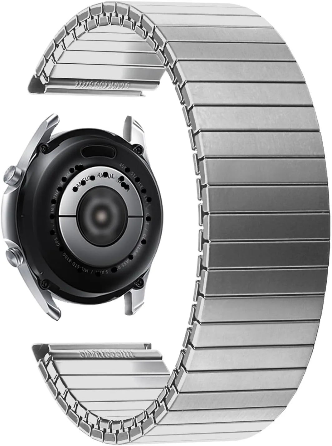 Band 20mm 22mm Unisex Suitable empty entomb for Smart Watch Quartz Watch Replacement Wristband Stainless Steel Elastic Watch Band Metal Elastic Extension 