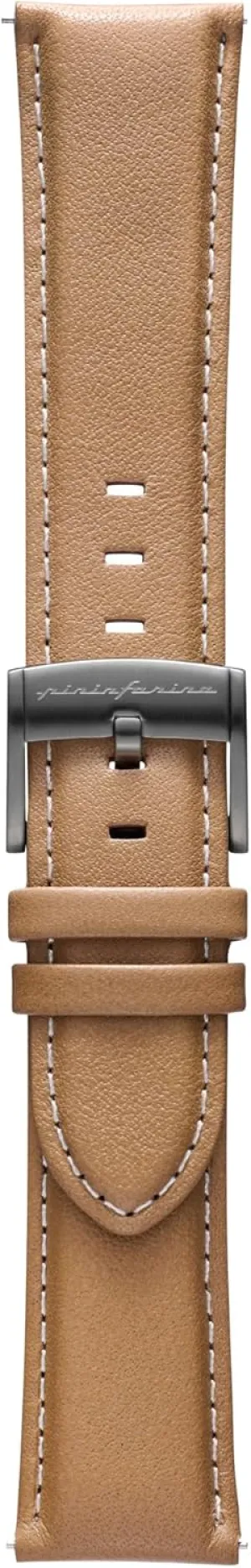Band for Senso Hybrid Smart Watch with Steel Buckle & Quick Release - 125mm Long End & 75mm Short End Length - Beige pininfarina Watch Strap - Genuine Italian Leather bounce balmy elk pattern 22mm 