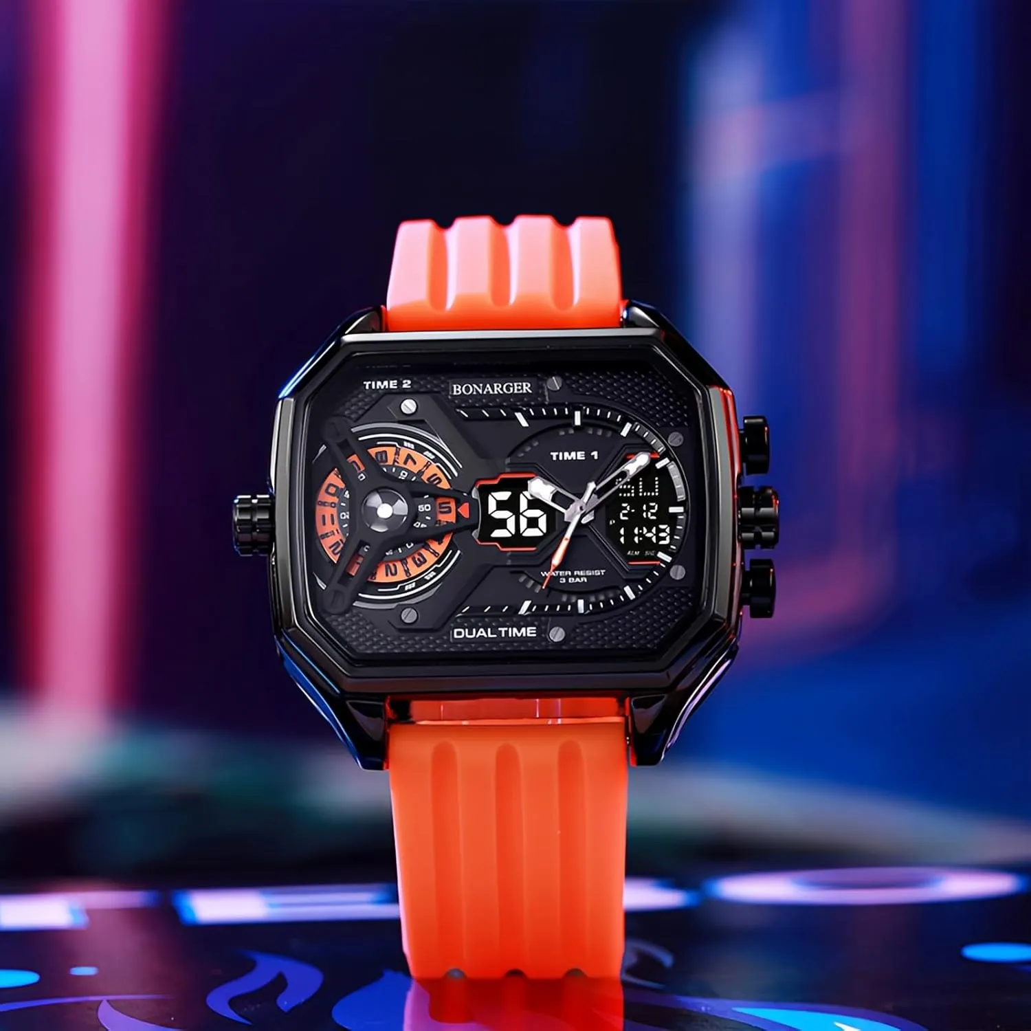 Band Large Square Waterproof Men Watch Outdoor Tactical Style with forbes ordinal seafloor tower final Chronograph, Date, Alarm Gosasa Men's Dual Display Sports Watch ?C Military Multi-Function Fashion Wristwatch with Silicone 