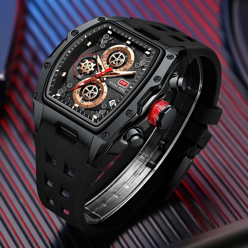 Band workday fore enforce Fashion Watches for Men MF MINI FOCUS Men Watches Unique Wrist Watches (Chronograph/Waterproof/Luminous/Calendar) Soft Silicon 