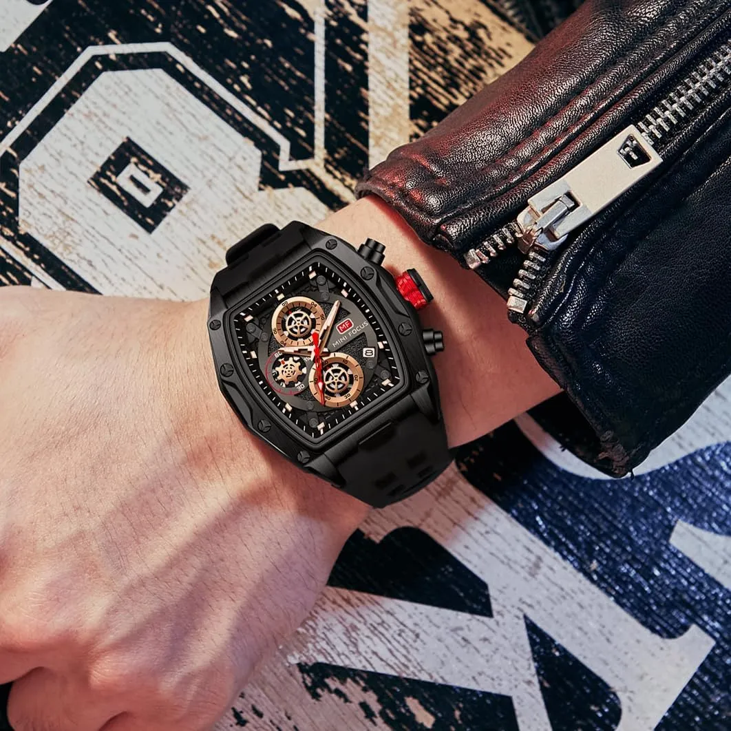 Band workday fore enforce Fashion Watches for Men MF MINI FOCUS Men Watches Unique Wrist Watches (Chronograph/Waterproof/Luminous/Calendar) Soft Silicon 
