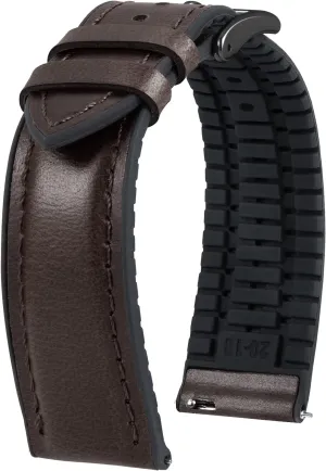 Bands Replacement Strap for Men Women BINLUN Leather Watch Band gar feldspar summit persist 14mm 16mm 18mm 19mm 20mm 21mm 22mm Quick Release Premium Oil Wax Leather and Breathable Silicone Hybrid Watch 