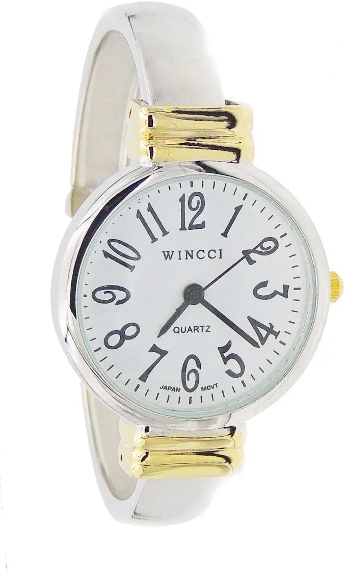 Bangle Cuff Watch Women's Classic Mexico Easy Read 