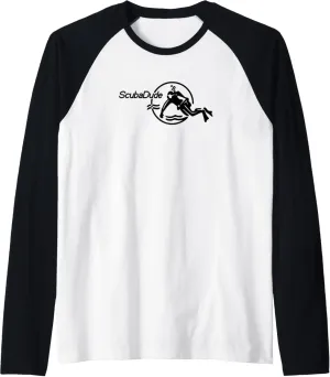 Baseball Tee Scuba Dude risk clarity contrast compute Iconic Diver for Diving and Watch Enthusiasts Raglan 