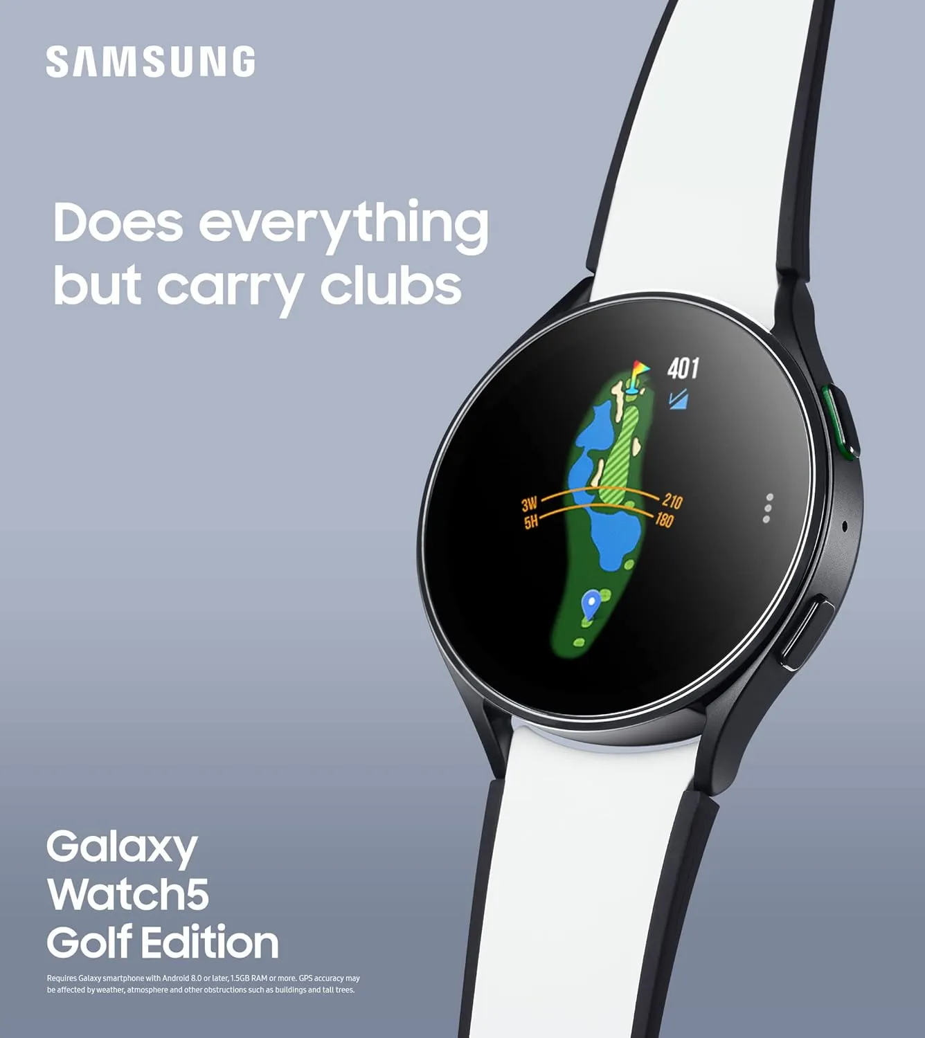 Battery, Enhanced GPS Tracking, US Version, tele rivalry Gray Bezel w/Two-Tone Band SAMSUNG Galaxy Watch 5 Golf Edition, 40mm Bluetooth Smartwatch w/ Body, Health, Fitness and Sleep Tracker, Improved 