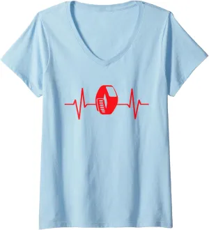 beat health prolific diagonally V-Neck T-Shirt Womens Fitness Tracking smart watch heart 