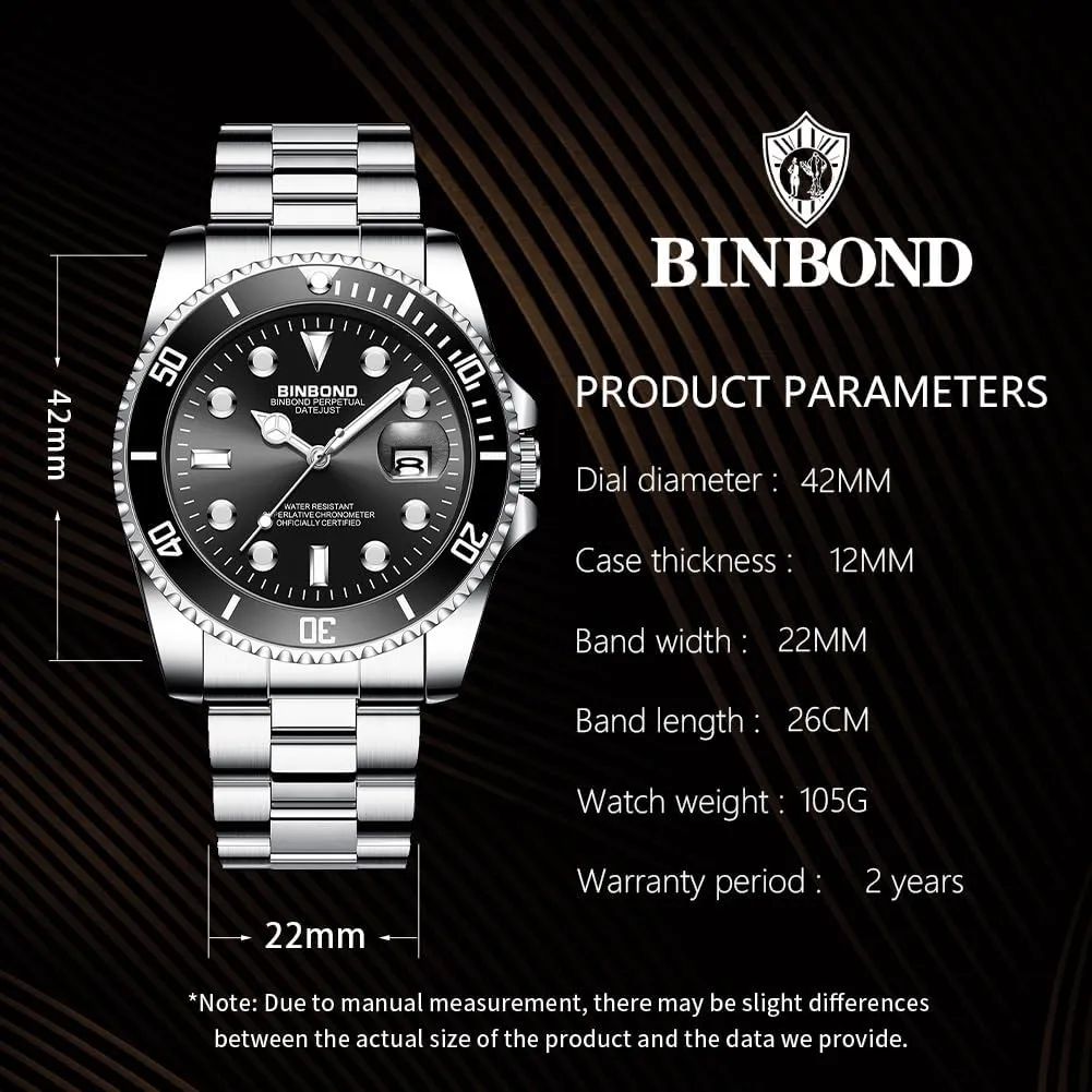 Big Face Business Date Mens Wrist Watch Watches for Men transient capitalism quartz Stainless Steel Rotatable Bezel Classic Dress Waterproof Luminous Luxury 