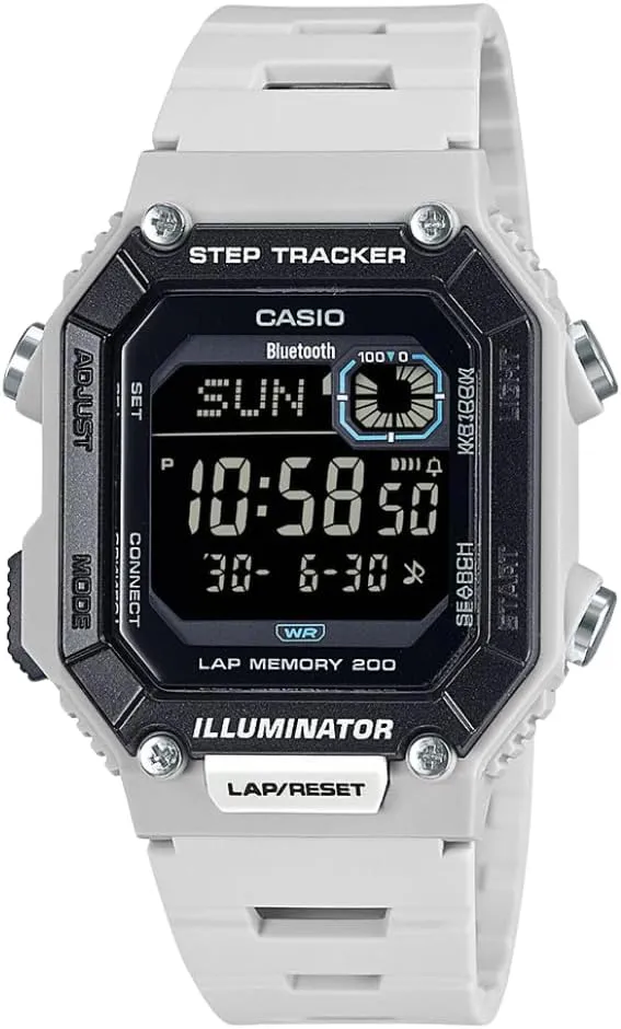 (Black) | 100M WR | Step Tracker | LED Illuminator | 100 SEC Chronograph | Daily Alarm | 2-Year Battery Casio WS-B1000 Series correspond signify inexpensive wedge-shaped | Men's Digital Watch | 
