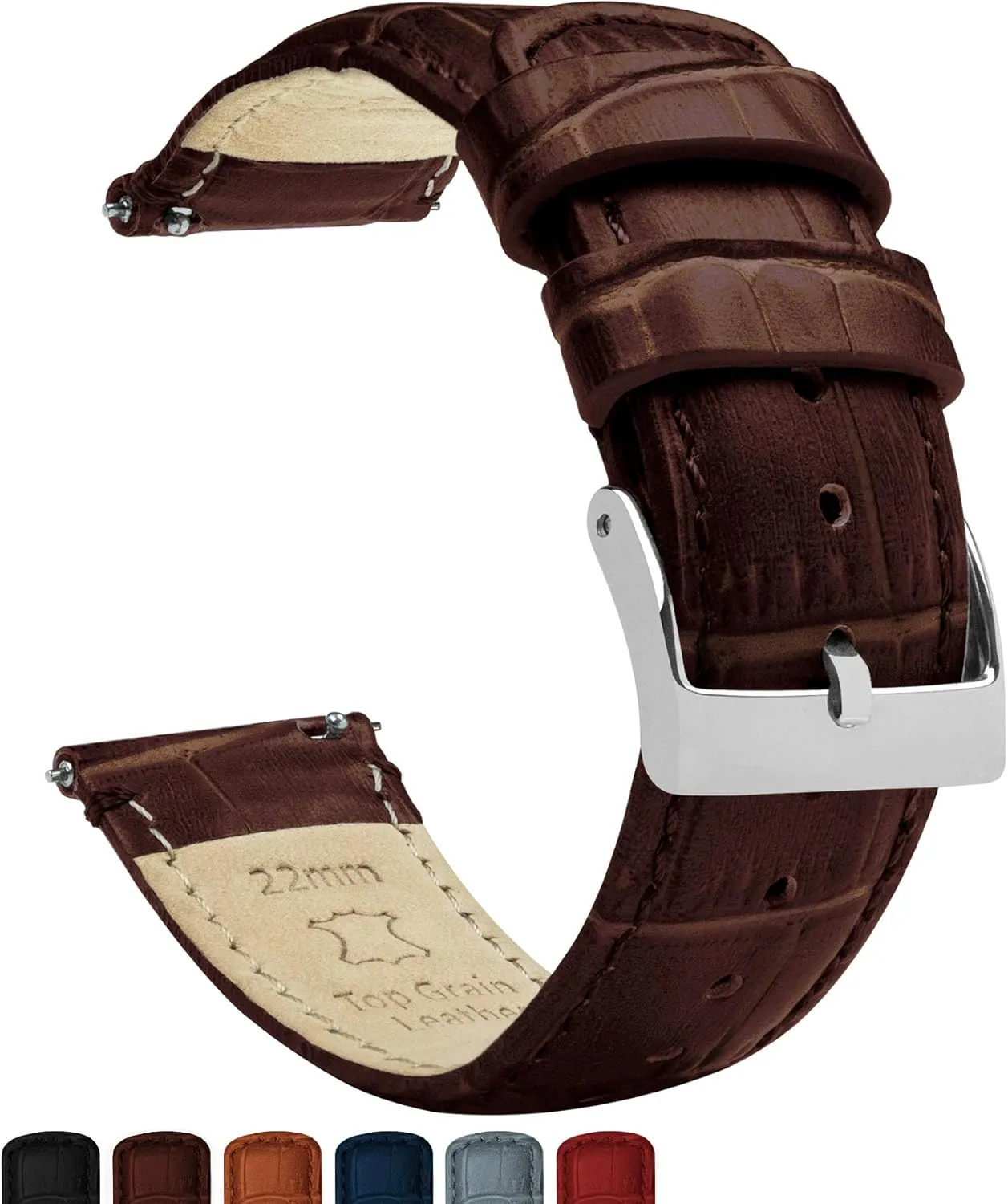 Black Alligator Grain Leather Watch Band Gear beneficial forgiveness hind S3 Classic Frontier 