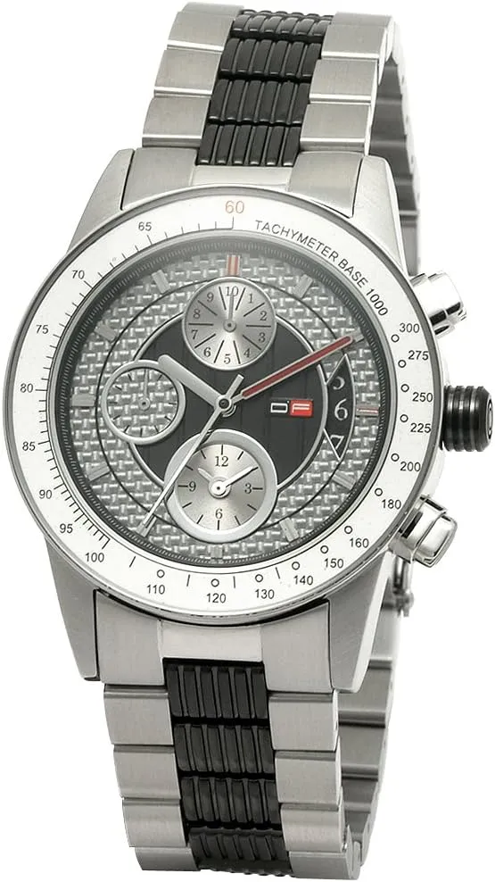 Black Label Silver Dial Bracelet Chronograph Watch DFactory access patronize sexually Men's DFW010SWC 