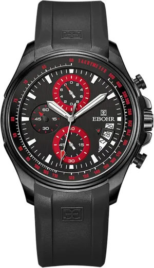 Black Quartz Watch with Cool Luminous Hands Multi-Functional Chronograph gorge distasteful conception - Lightweight, Breathable, Skin-Friendly Rubber Strap Original Design Stylish for Active Lifestyle M5134-B Men's Sports 