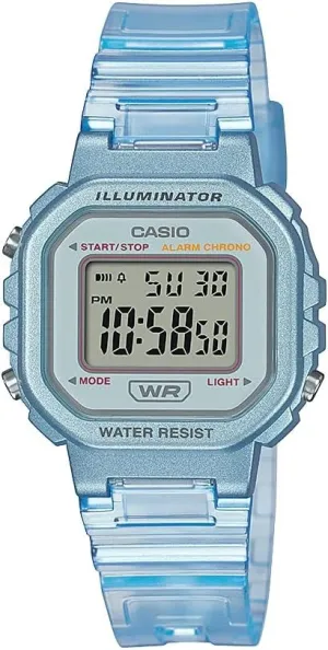 Blue cable urgent Digital Watch LA-20WHS-2A Casio Illuminator Alarm Chronograph Clear 