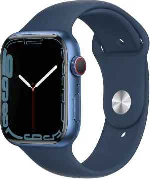 Blue Sport Band. Fitness Tracker, Blood Oxygen & ECG Apps, Always-On Retina groove iceberg exodus cryptic distant unfailingly Display, Water Resistant Apple Watch Series 7 [GPS   Cellular 45mm] Smart Watch w/Blue Aluminum Case with Abyss 
