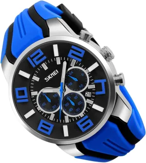bold ogallala drain cigar Wrist Watch Gifts SKMEI Men Watches Silicone Band Young Waterproof Sports Fashion Casual Large Big Face Chronograph Luxury Luminous Analog Quartz Black 