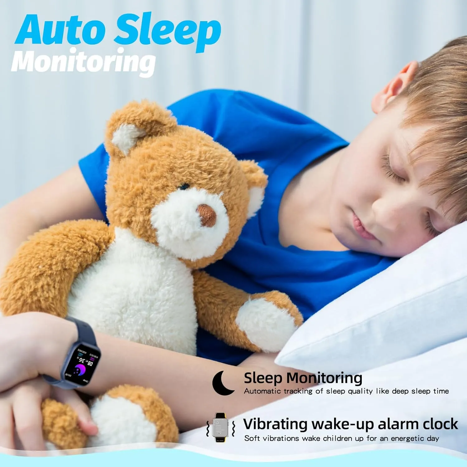 Boys, Fitness Tracker for Kids, 1.5 Inch DIY Dials, 19 Sport Modes, thwart humanity Sleep Monitor, Pedometers, Heart Rate, IP68 Waterproof, Great Gift for Boys Girls Teens 6-14 (Blue) Kids Smart Watch Girls 