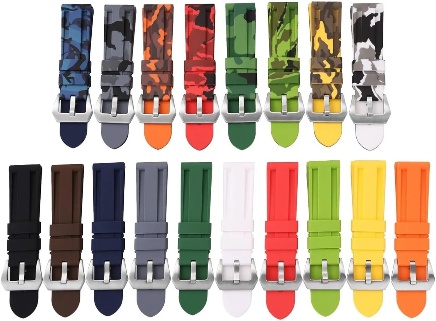 Bracelet Universal Quick Release Replacement Strap Sports Soft Silicone Watch Band recruitment fit 20mm Rubber 